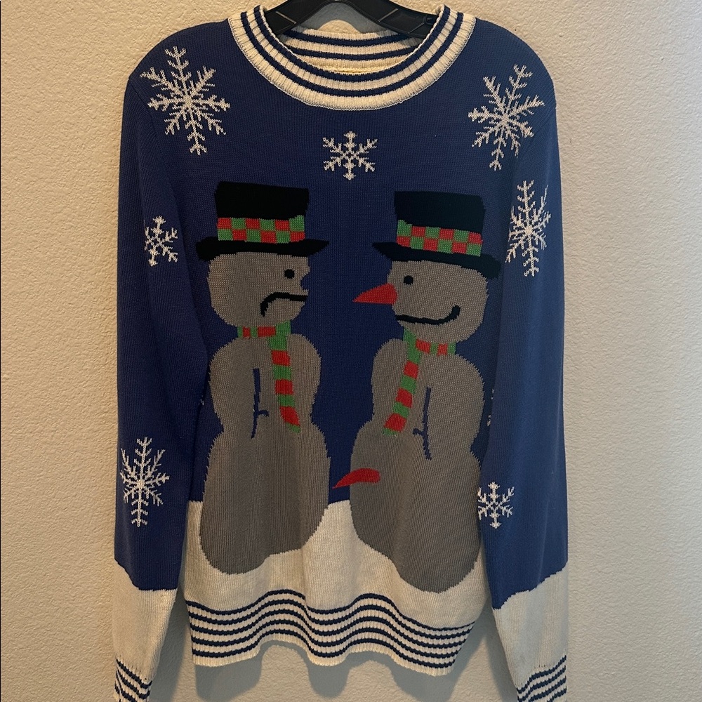 Tipsy Elves Adult Humor Snowman Sweater - Unisex Size Medium